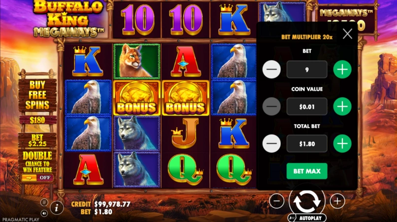Buffalo King Megaways Slot Hraní